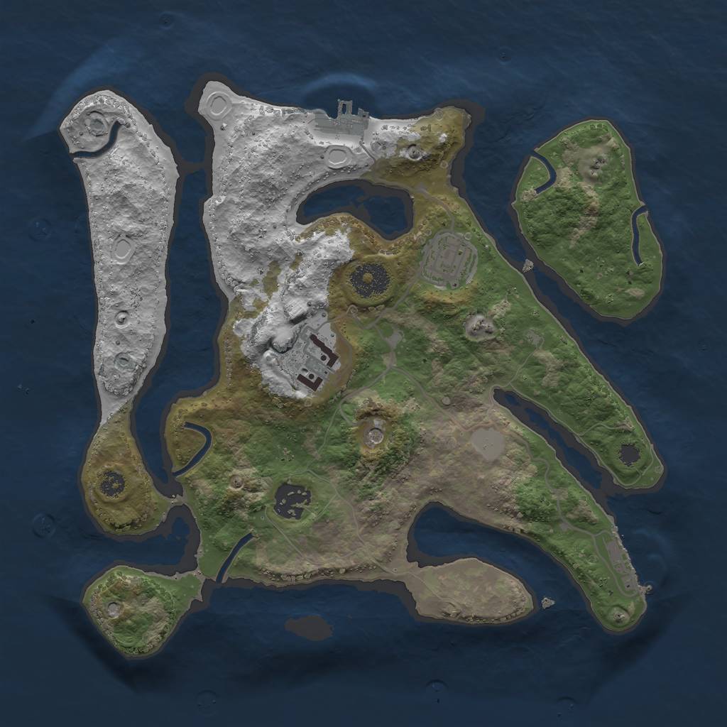 Rust Map: Procedural Map, Size: 3000, Seed: 49094142, 11 Monuments