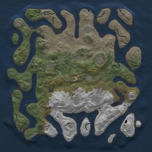 Thumbnail Rust Map: Procedural Map, Size: 4500, Seed: 212, 16 Monuments