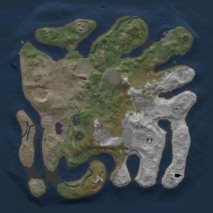 Thumbnail Rust Map: Procedural Map, Size: 3700, Seed: 10, 17 Monuments