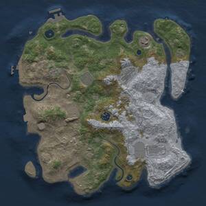 Thumbnail Rust Map: Procedural Map, Size: 3500, Seed: 424590074, 14 Monuments