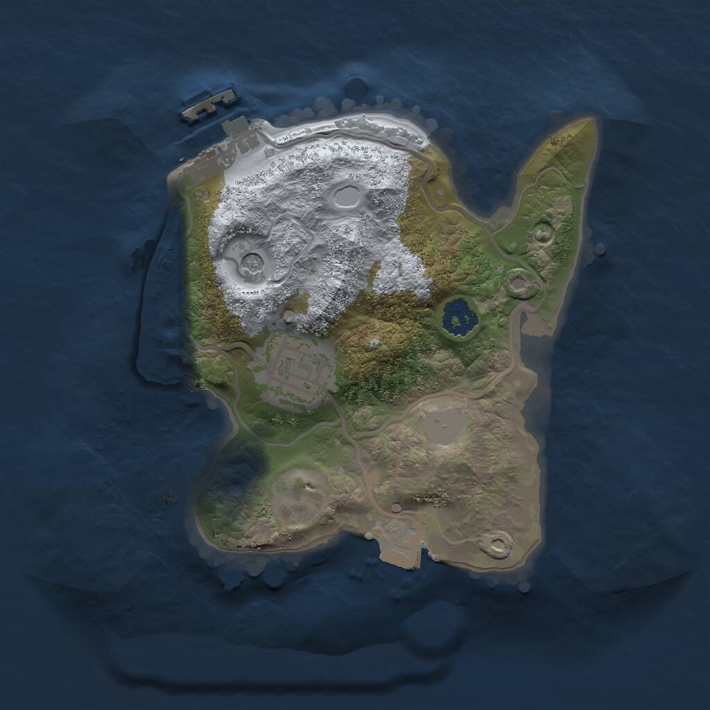Rust Map: Procedural Map, Size: 2000, Seed: 18804512, 4 Monuments