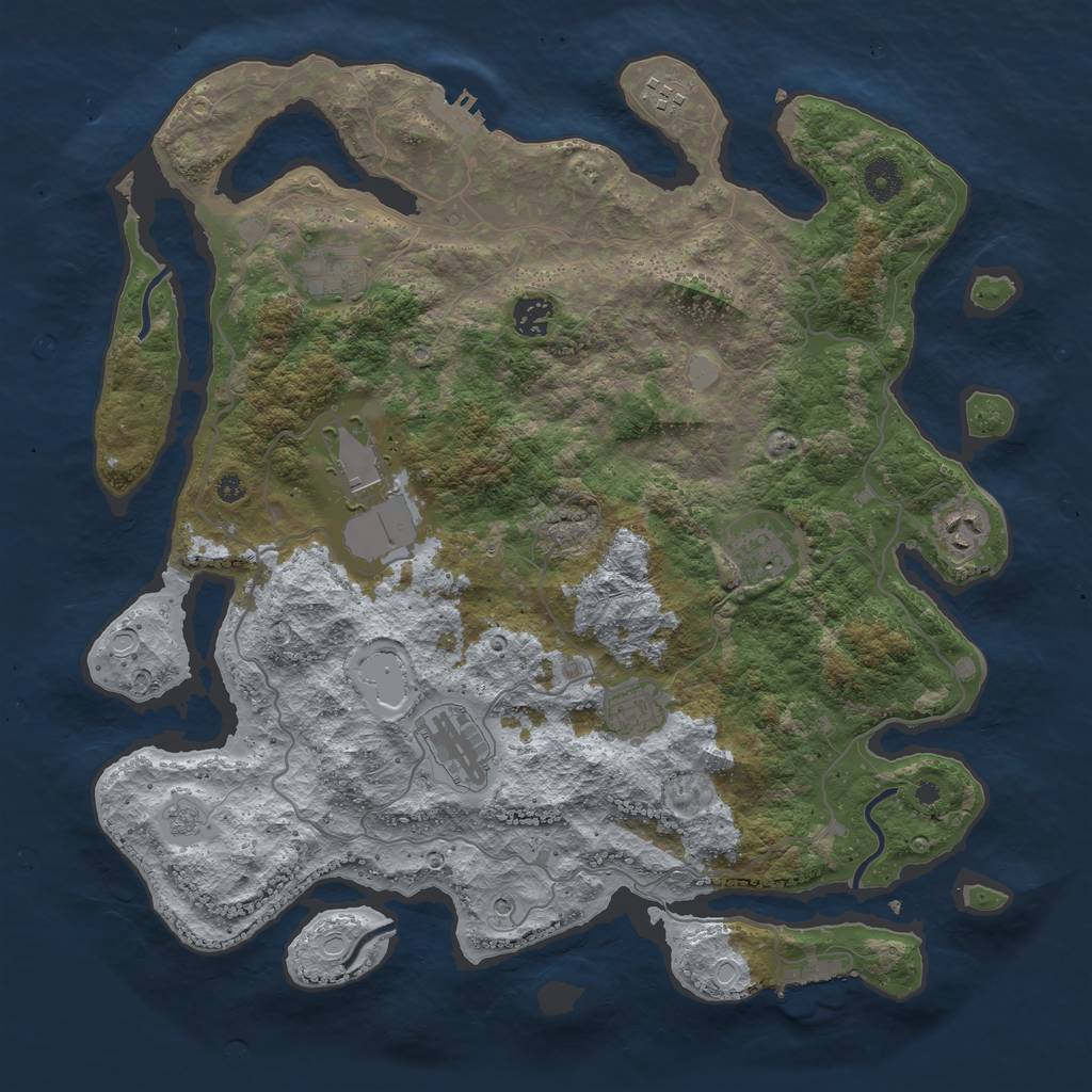 Rust Map: Procedural Map, Size: 4000, Seed: 339800, 15 Monuments
