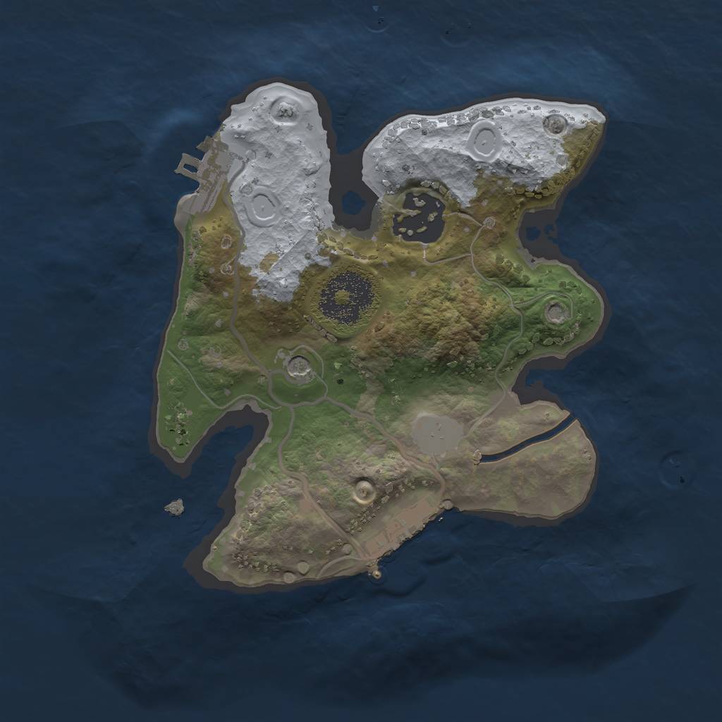 Rust Map: Procedural Map, Size: 2048, Seed: 435654, 7 Monuments