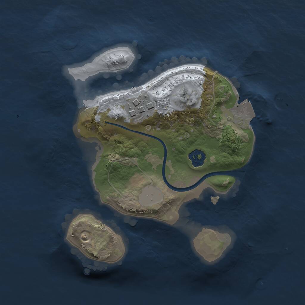 Rust Map: Procedural Map, Size: 1800, Seed: 748428760, 2 Monuments