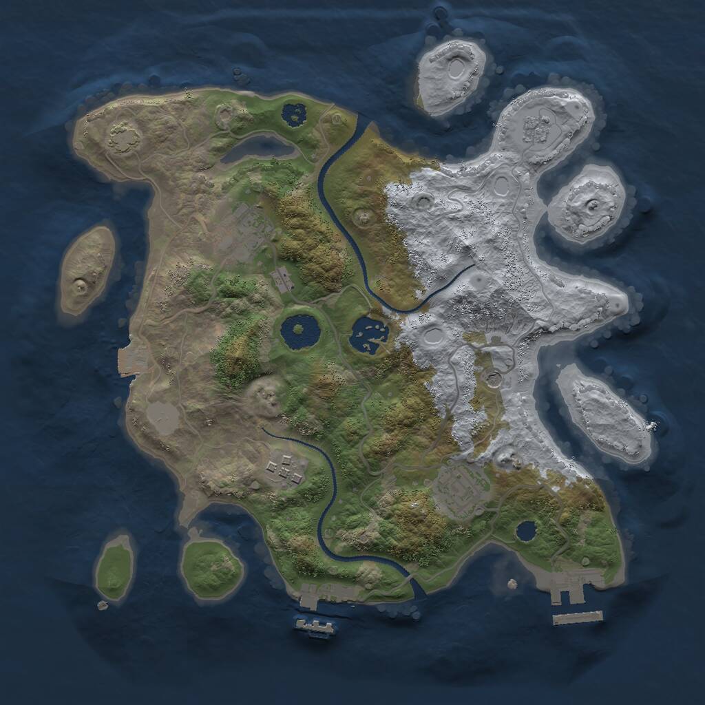 Rust Map: Procedural Map, Size: 2850, Seed: 14548230, 10 Monuments