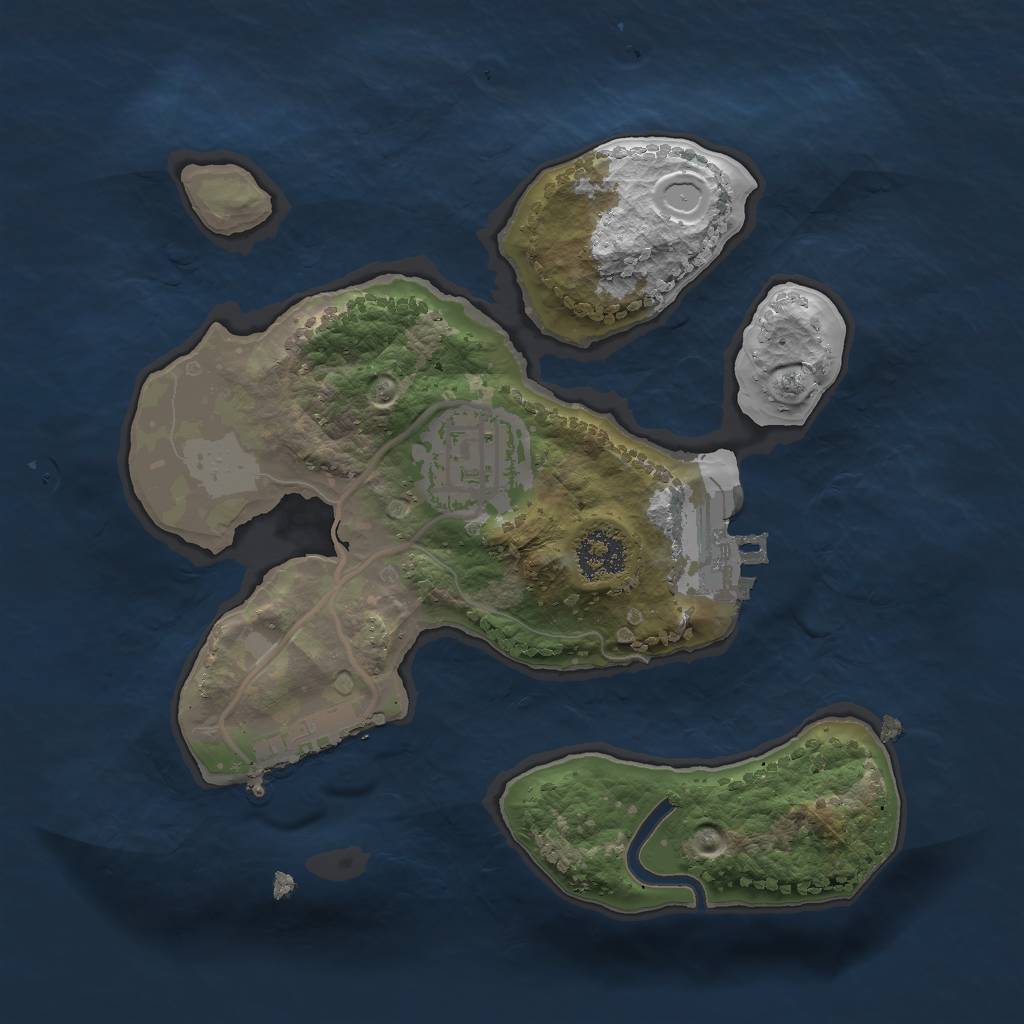 Rust Map: Procedural Map, Size: 2048, Seed: 34563636, 8 Monuments