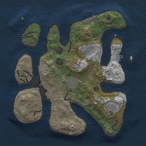 Thumbnail Rust Map: Procedural Map, Size: 3000, Seed: 43995371, 13 Monuments