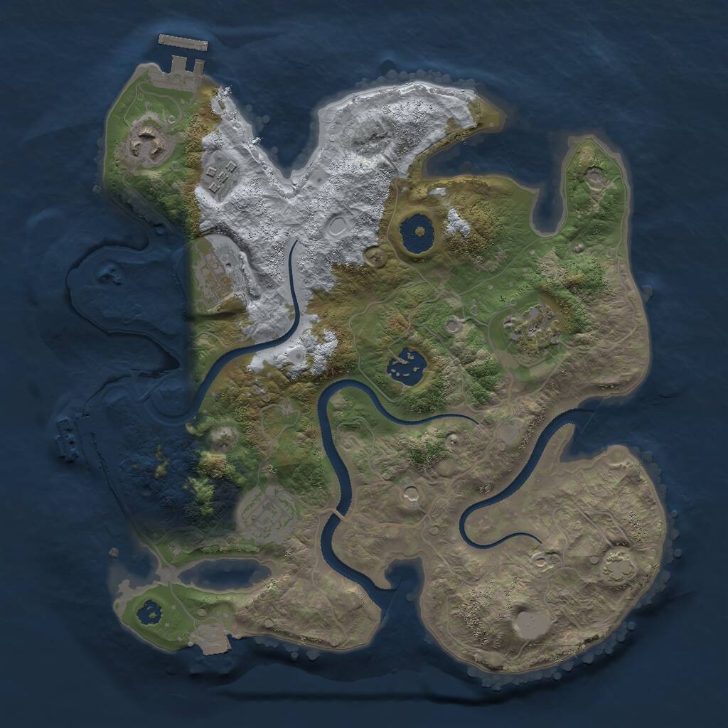 Rust Map: Procedural Map, Size: 3000, Seed: 236646, 11 Monuments