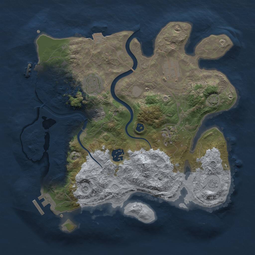 Rust Map: Procedural Map, Size: 3000, Seed: 231304, 11 Monuments