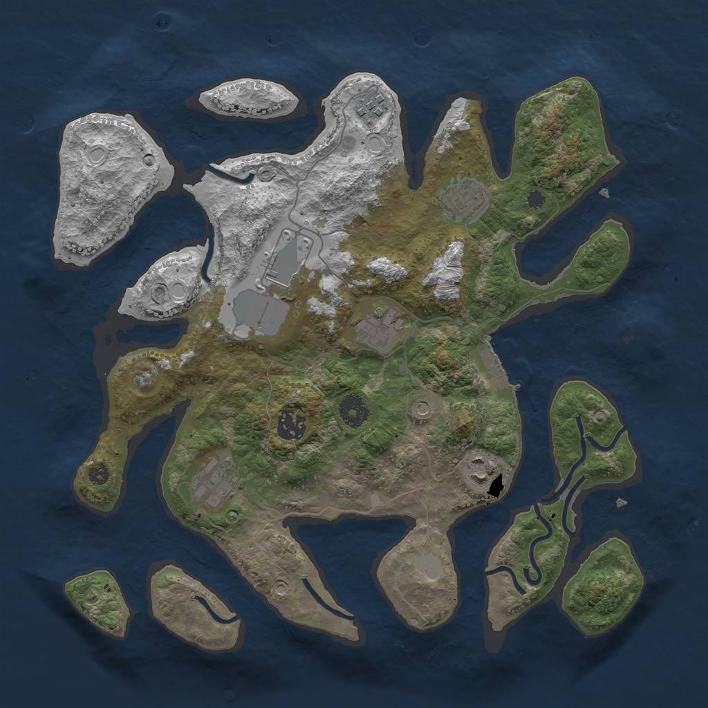 Rust Map: Procedural Map, Size: 3500, Seed: 1771410200, 14 Monuments