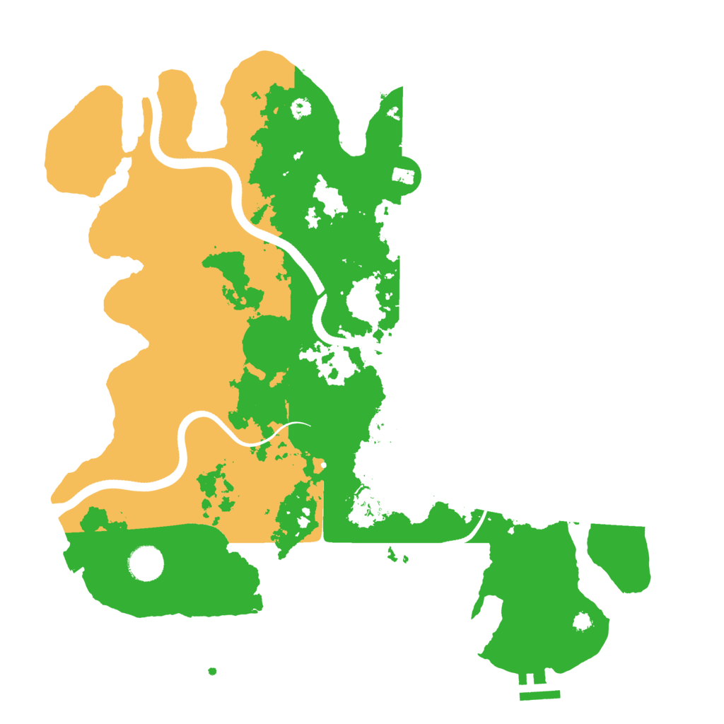 Biome Rust Map: Procedural Map, Size: 3600, Seed: 1135282076