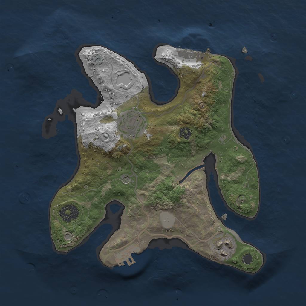 Rust Map: Procedural Map, Size: 2500, Seed: 21112501, 10 Monuments