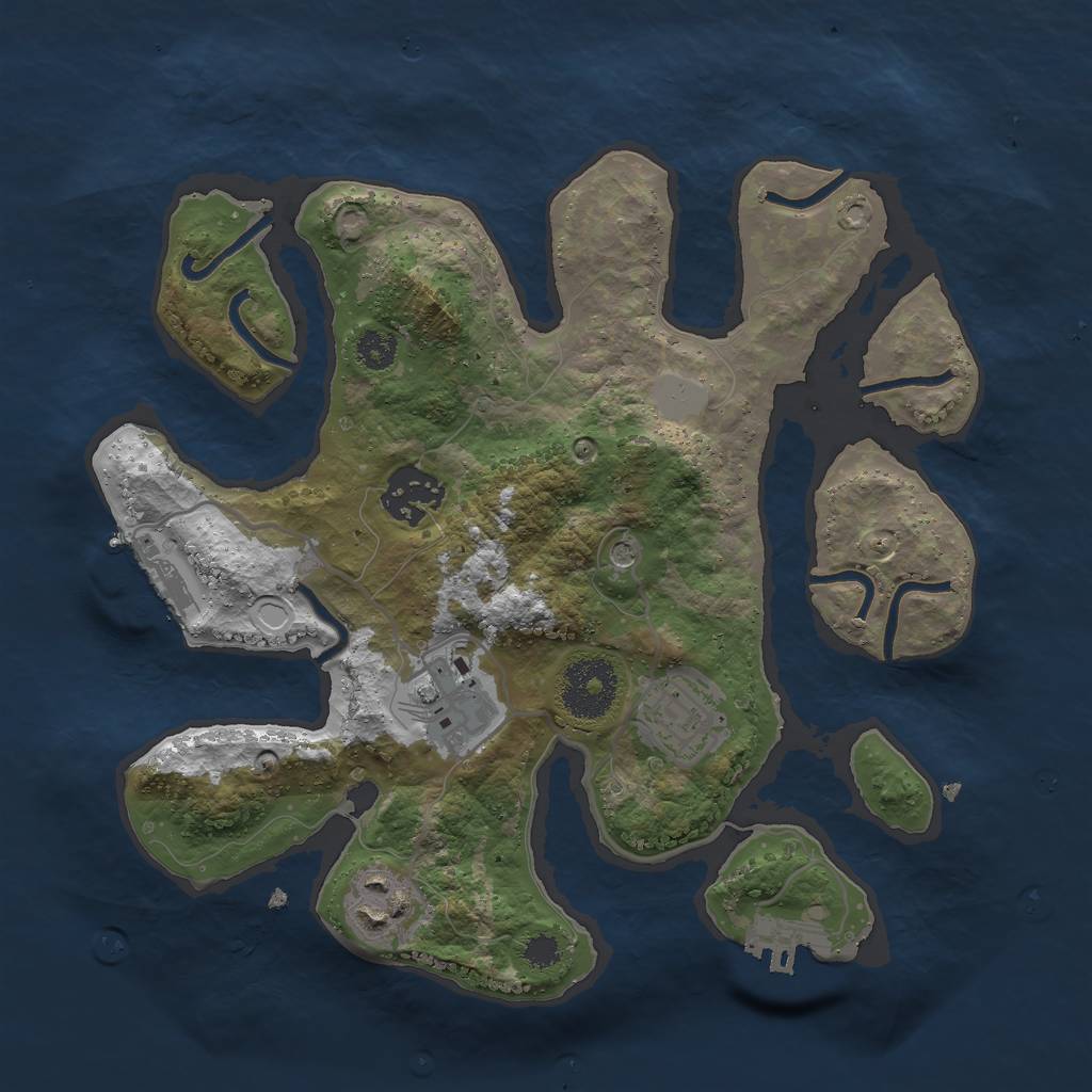 Rust Map: Procedural Map, Size: 2800, Seed: 7270000, 12 Monuments