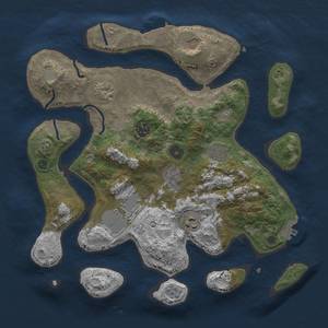 Thumbnail Rust Map: Procedural Map, Size: 3500, Seed: 28635503, 16 Monuments