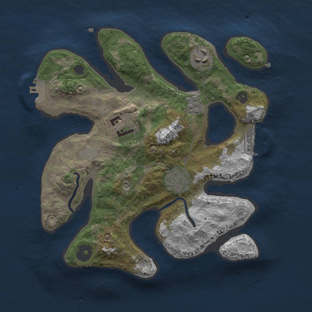 Rust Map: Procedural Map, Size: 2800, Seed: 20264, 12 Monuments