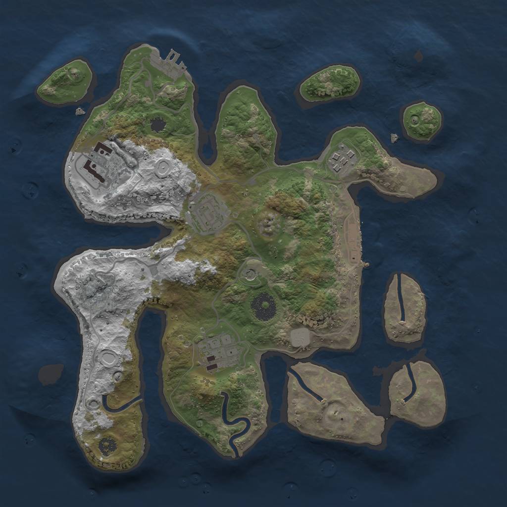 Rust Map: Procedural Map, Size: 2900, Seed: 3086, 12 Monuments