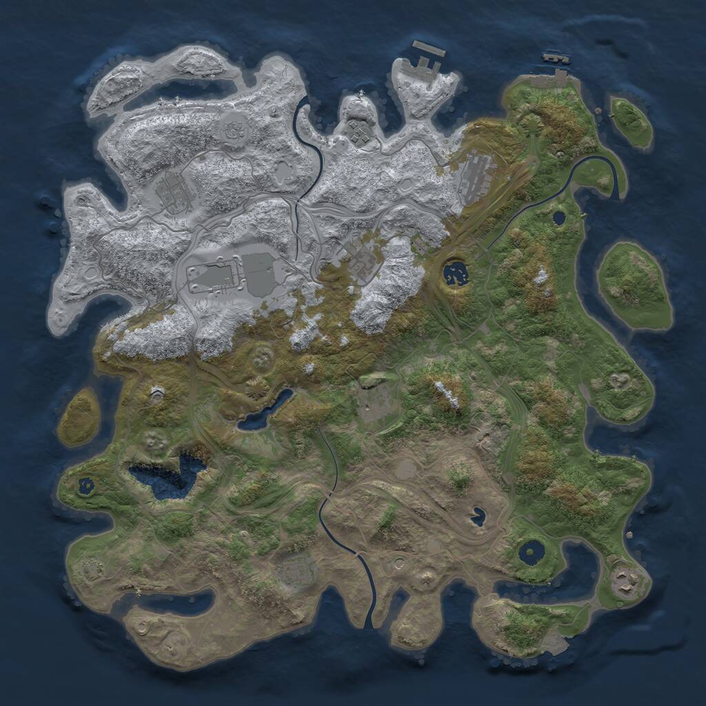 Rust Map: Procedural Map, Size: 4250, Seed: 206524761, 15 Monuments