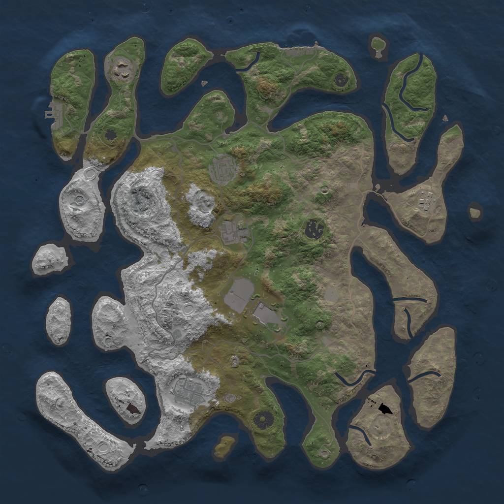 Rust Map: Procedural Map, Size: 4000, Seed: 29112021, 15 Monuments