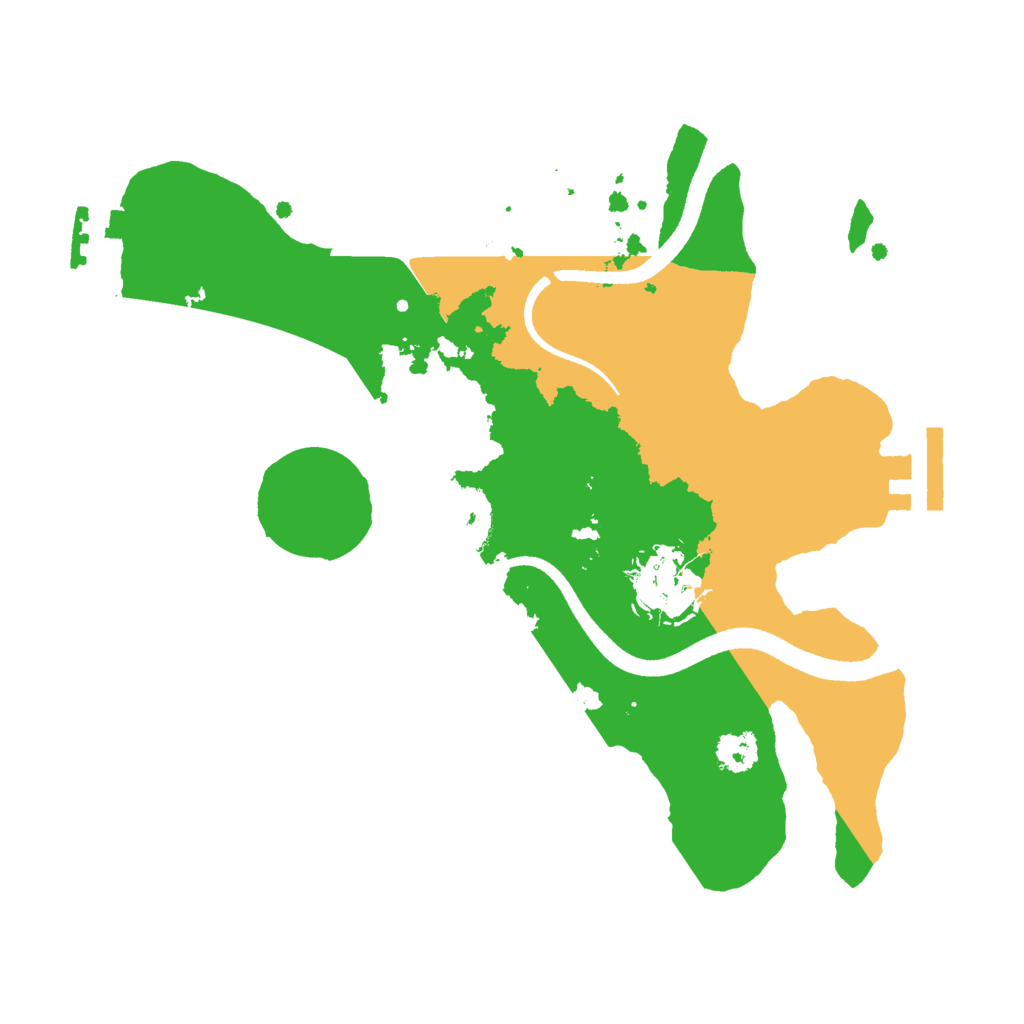 Biome Rust Map: Procedural Map, Size: 2500, Seed: 855303668