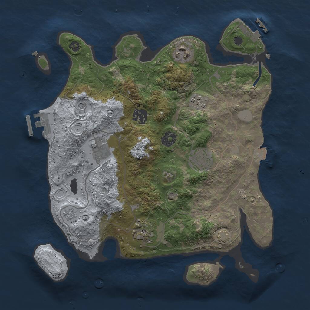 Rust Map: Procedural Map, Size: 3000, Seed: 1772768007, 12 Monuments
