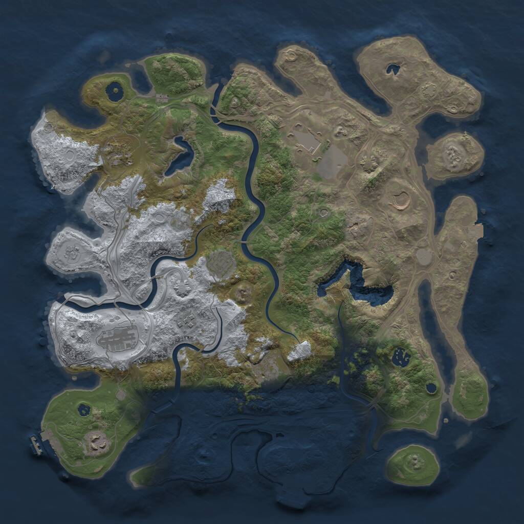 Rust Map: Procedural Map, Size: 4250, Seed: 30357929, 15 Monuments
