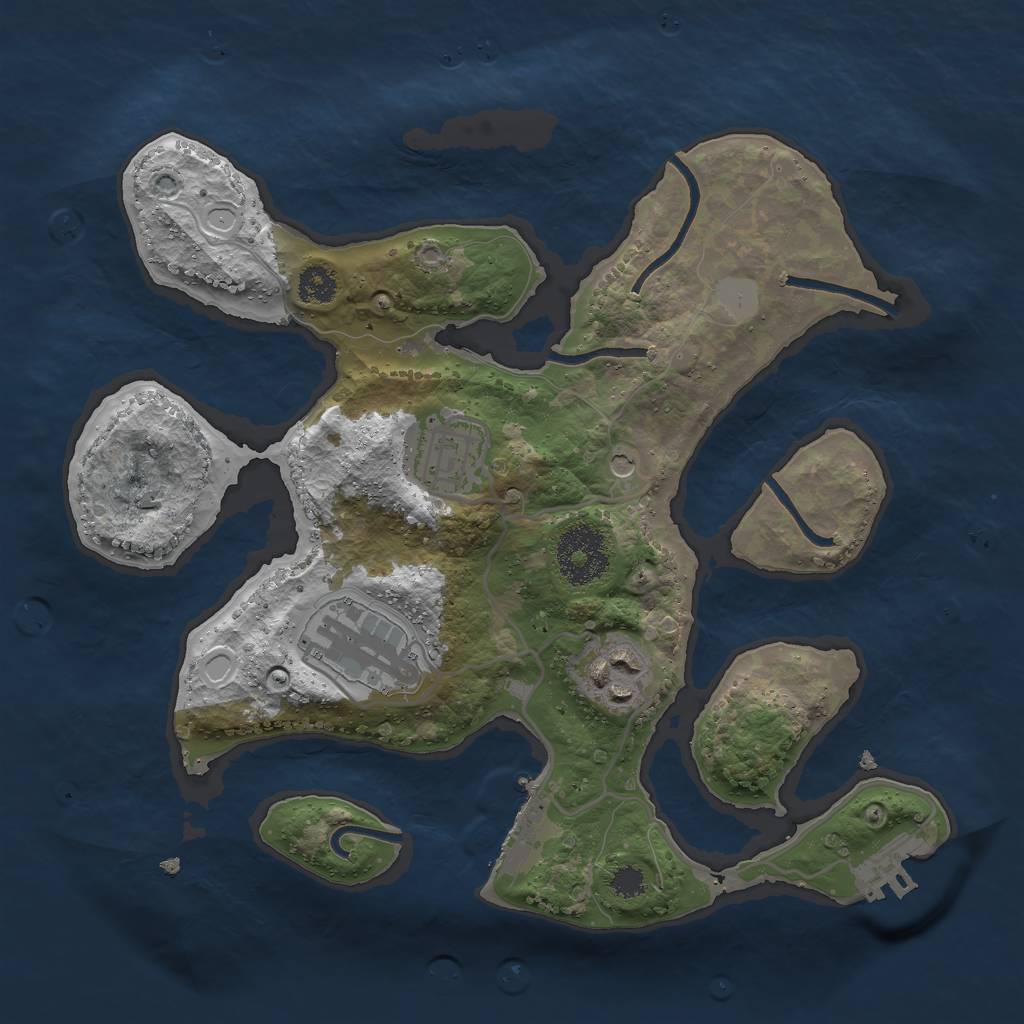 Rust Map: Procedural Map, Size: 2750, Seed: 313577459, 11 Monuments