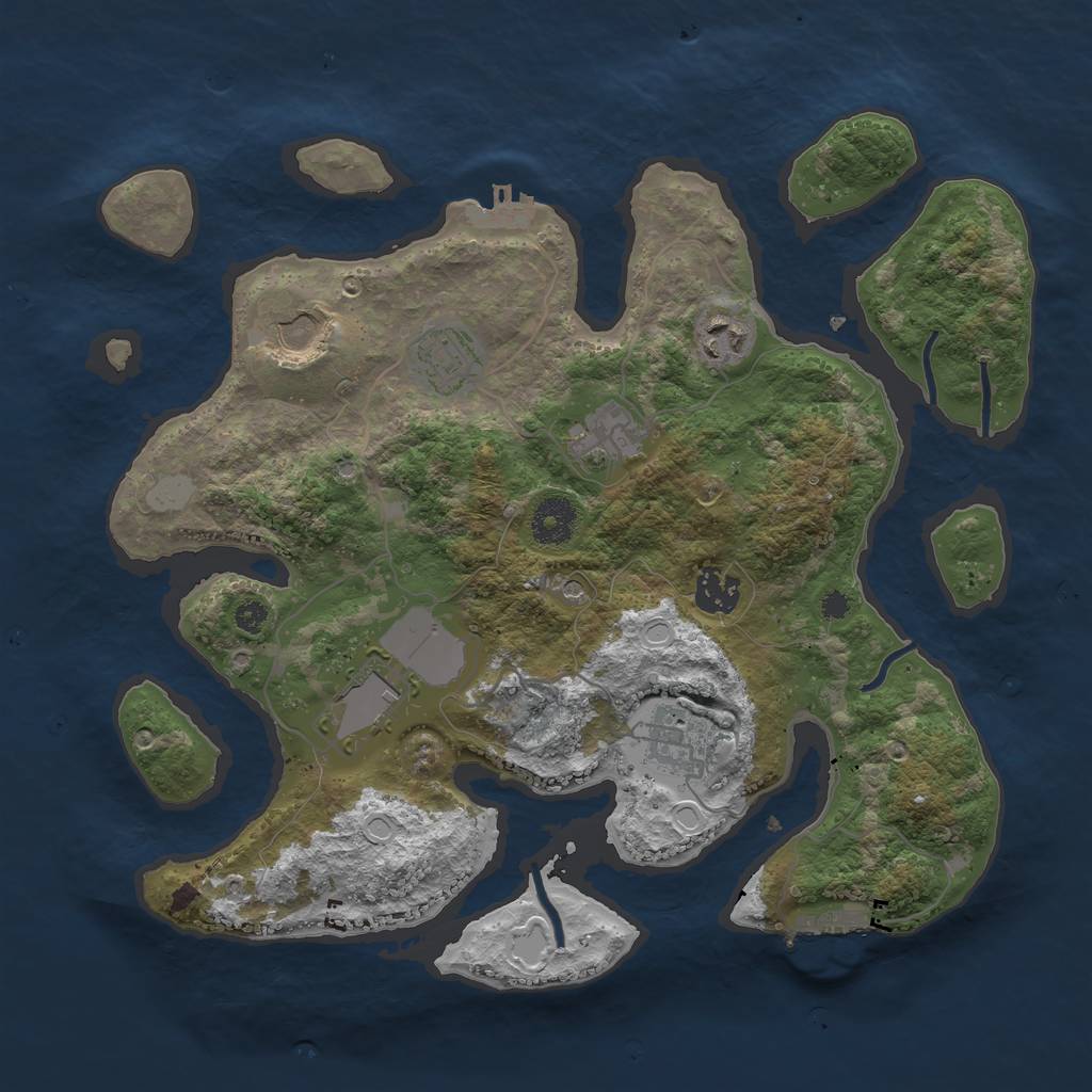 Rust Map: Procedural Map, Size: 3500, Seed: 211125, 15 Monuments