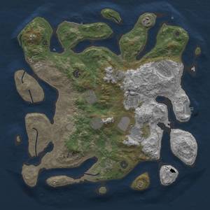 Thumbnail Rust Map: Procedural Map, Size: 4000, Seed: 2136404082, 17 Monuments