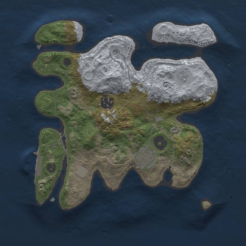 Rust Map: Procedural Map, Size: 2679, Seed: 2060601, 8 Monuments