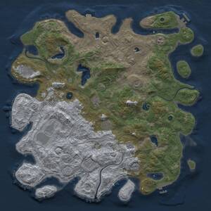 Thumbnail Rust Map: Procedural Map, Size: 4500, Seed: 60, 16 Monuments