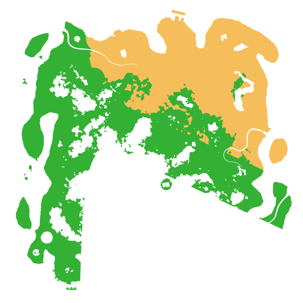 Biome Rust Map: Procedural Map, Size: 4500, Seed: 74663