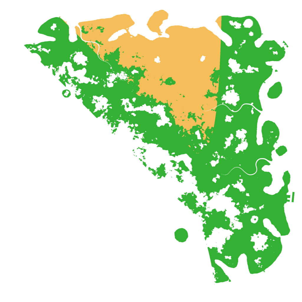 Biome Rust Map: Procedural Map, Size: 6000, Seed: 9999