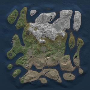 Thumbnail Rust Map: Procedural Map, Size: 3700, Seed: 3525, 18 Monuments
