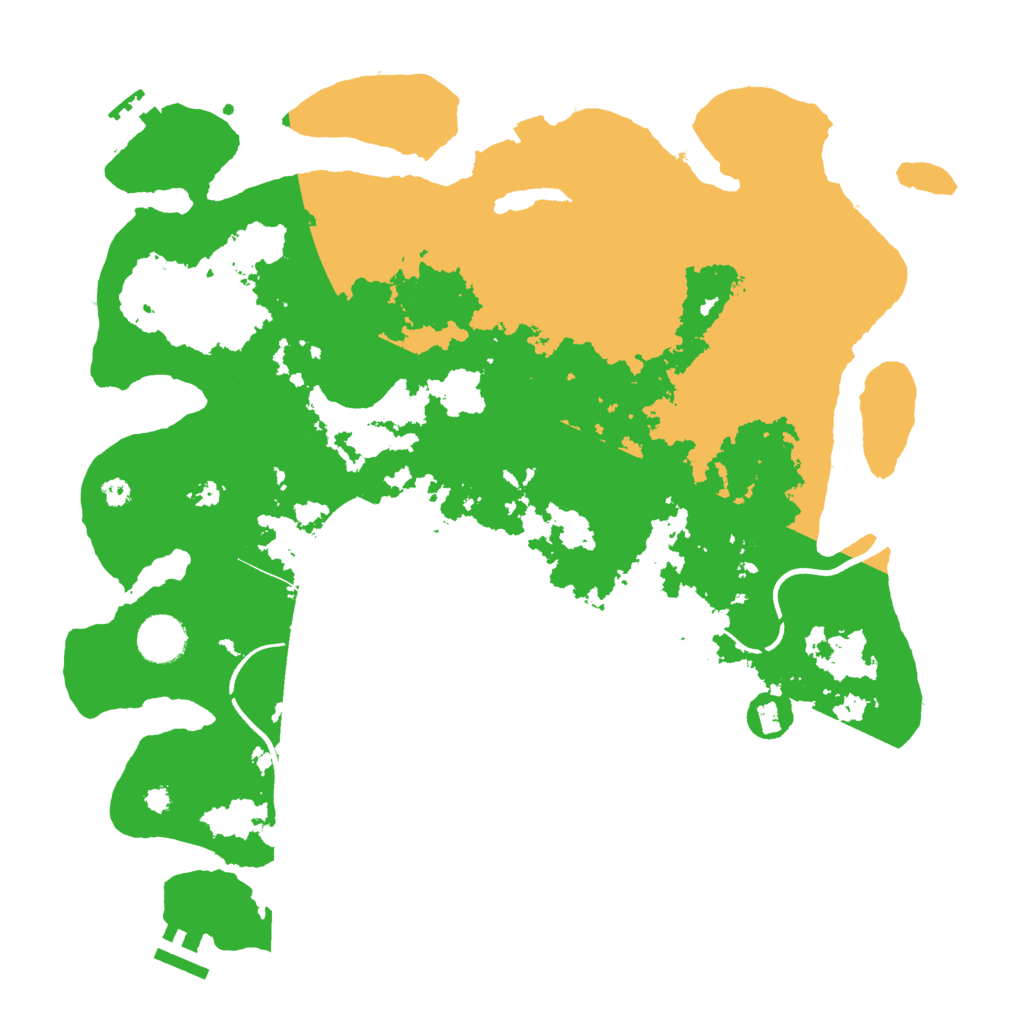 Biome Rust Map: Procedural Map, Size: 3700, Seed: 479793229