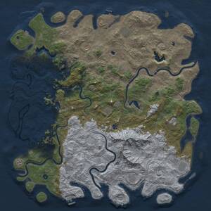 Thumbnail Rust Map: Procedural Map, Size: 6000, Seed: 252739536, 17 Monuments