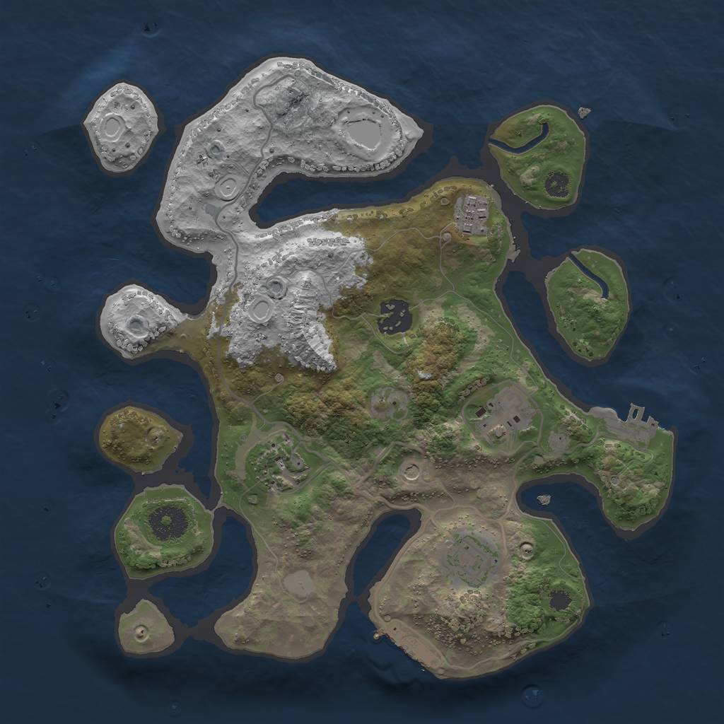 Rust Map: Procedural Map, Size: 3000, Seed: 1311010727, 13 Monuments