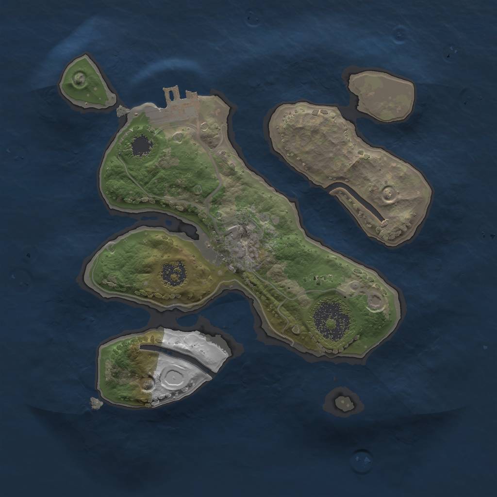 Rust Map: Procedural Map, Size: 2000, Seed: 637611, 6 Monuments