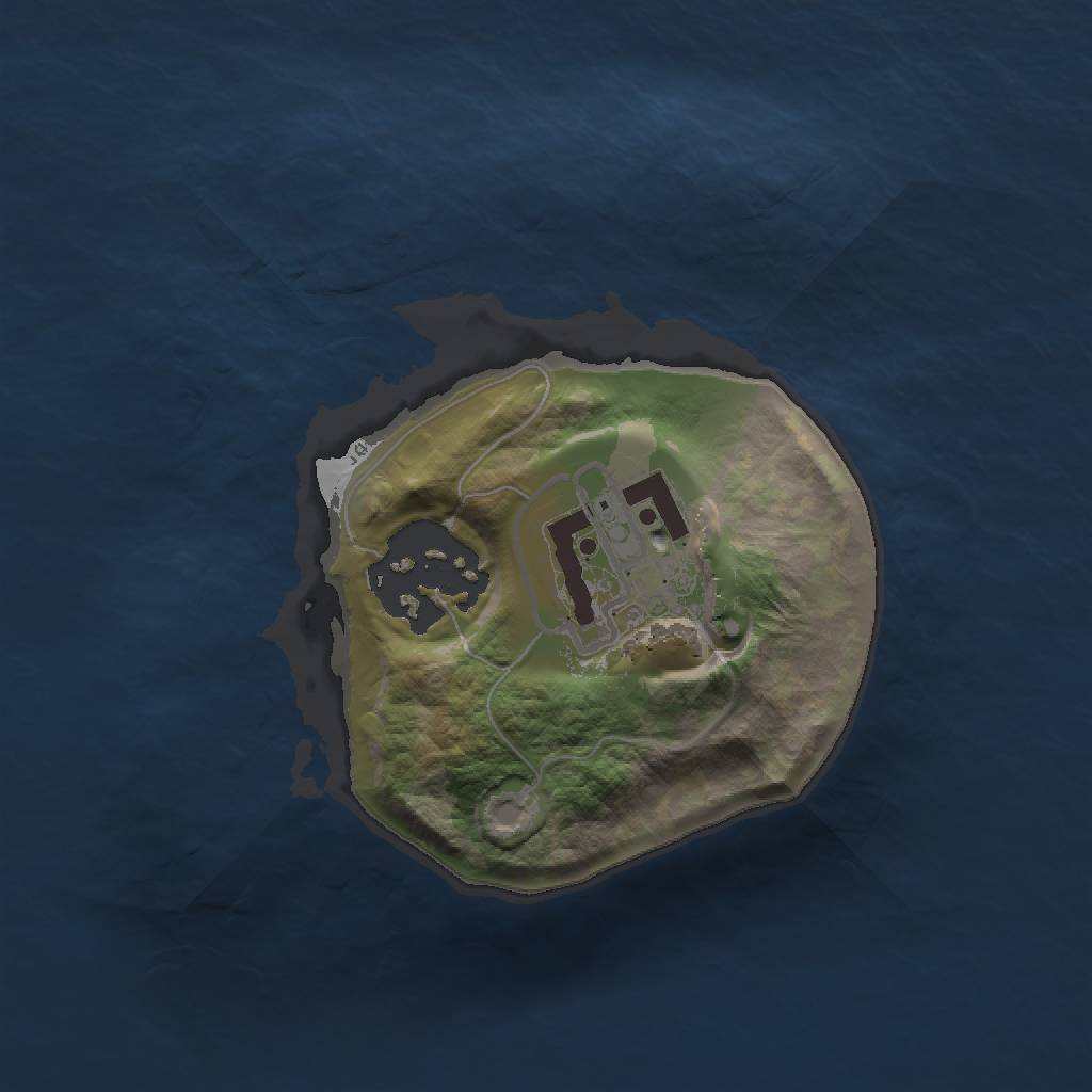 Rust Map: Barren, Size: 1500, Seed: 164, 4 Monuments