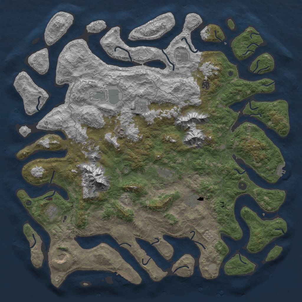 Rust Map: Procedural Map, Size: 5500, Seed: 139, 19 Monuments
