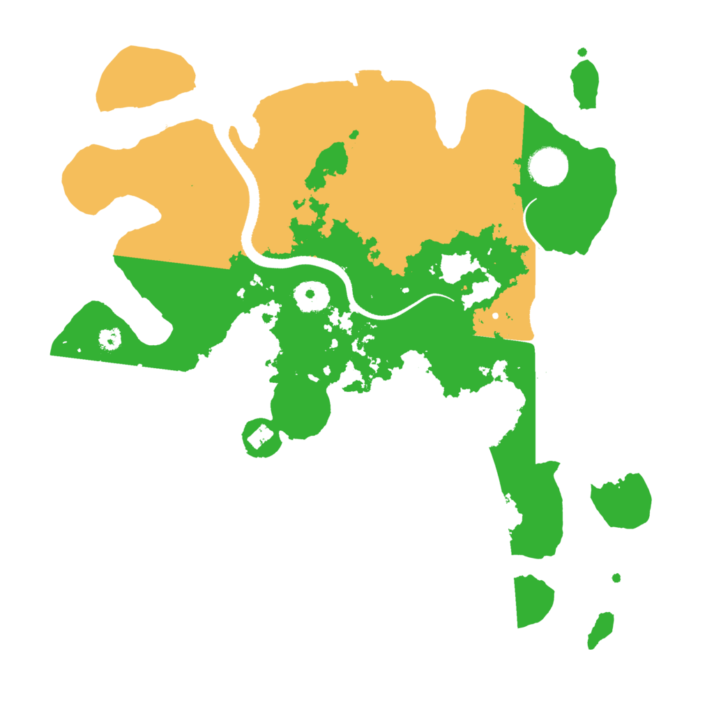 Biome Rust Map: Procedural Map, Size: 3200, Seed: 677
