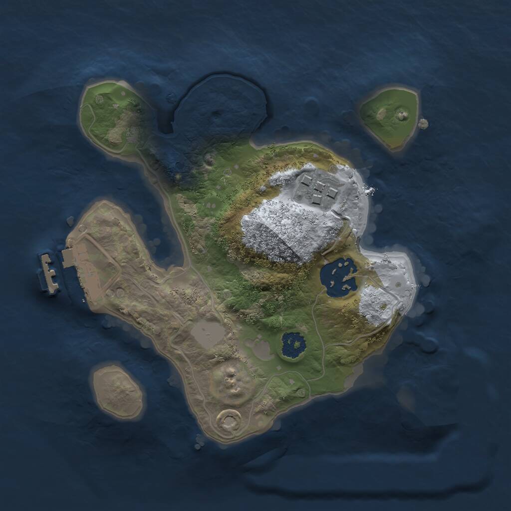 Rust Map: Procedural Map, Size: 2000, Seed: 42069420, 4 Monuments