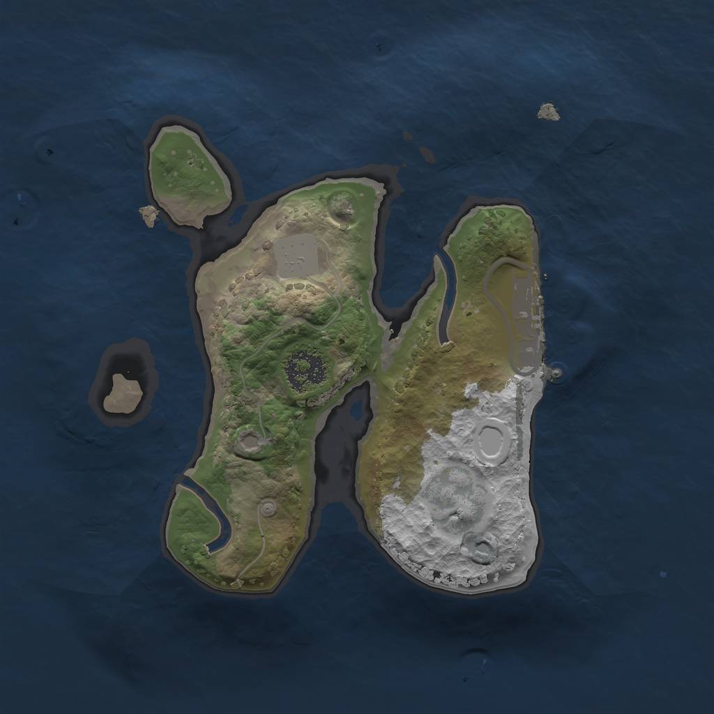 Rust Map: Procedural Map, Size: 1756, Seed: 99999, 6 Monuments