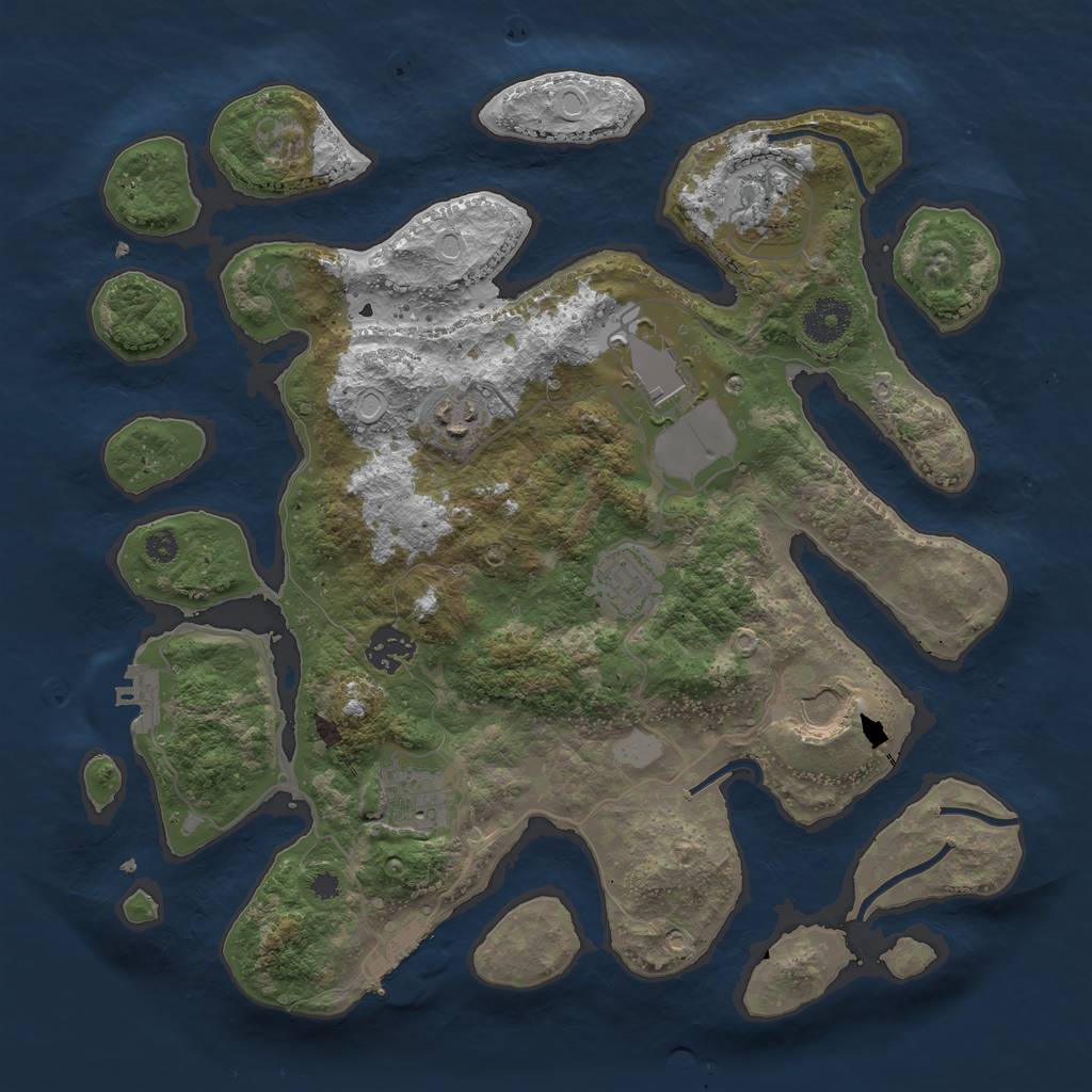 Rust Map: Procedural Map, Size: 3500, Seed: 1622903206, 14 Monuments