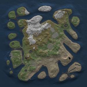 Thumbnail Rust Map: Procedural Map, Size: 3500, Seed: 1622903206, 14 Monuments