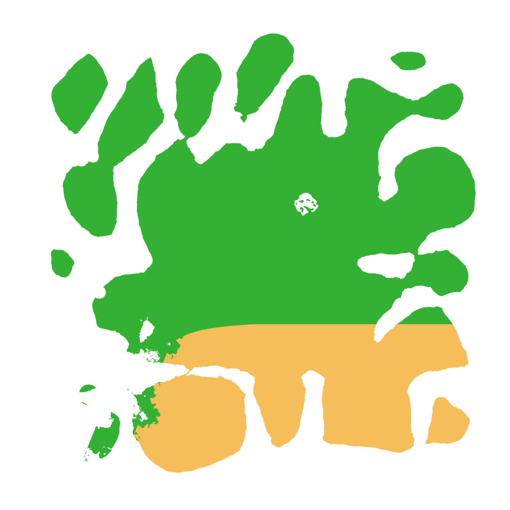 Biome Rust Map: Barren, Size: 3500, Seed: 12345