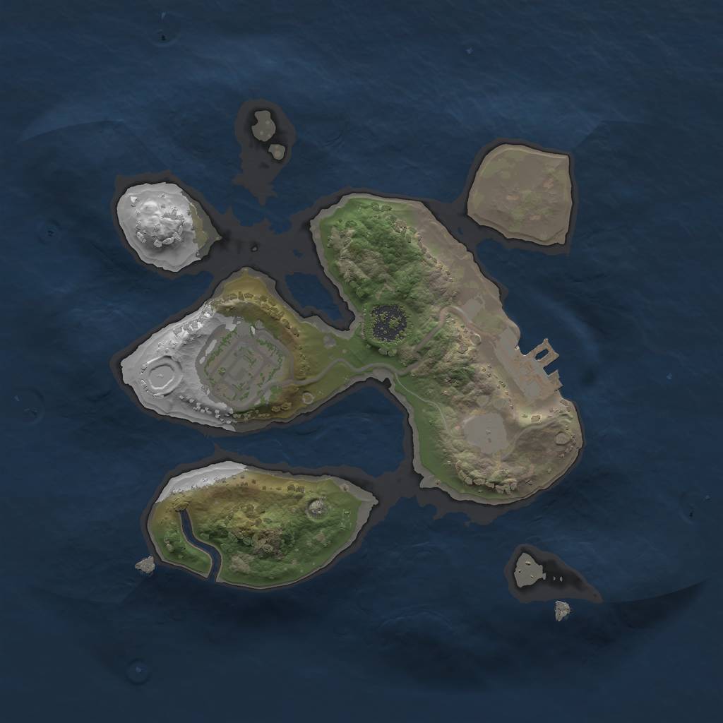 Rust Map: Procedural Map, Size: 2000, Seed: 12345678, 7 Monuments