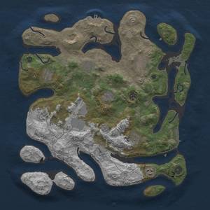 Thumbnail Rust Map: Procedural Map, Size: 4000, Seed: 2117363439, 19 Monuments