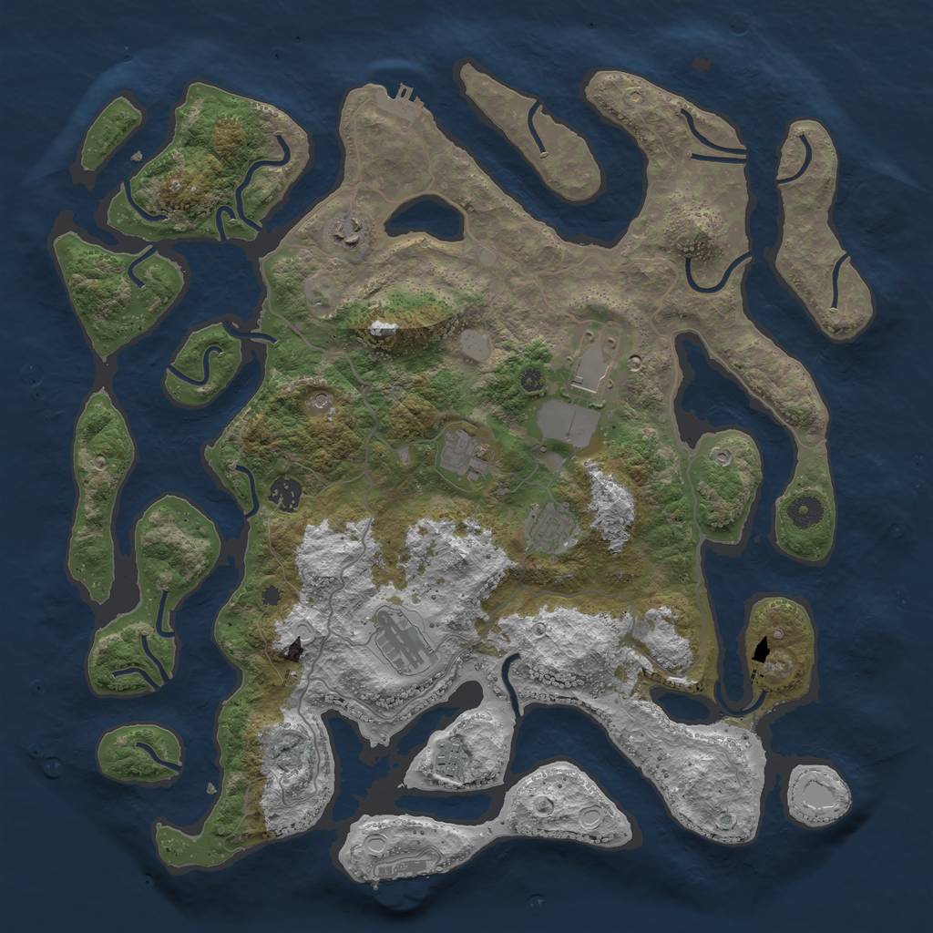 Rust Map: Procedural Map, Size: 4200, Seed: 15632, 15 Monuments