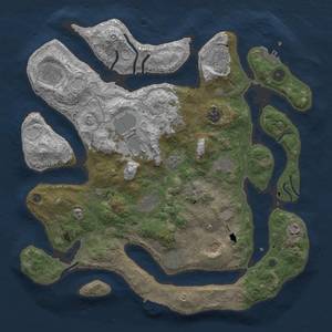 Thumbnail Rust Map: Procedural Map, Size: 4000, Seed: 343806779, 18 Monuments