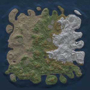 Rust Map: Procedural Map, Size: 4500, Seed: 527421722, 19 Monuments